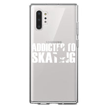 DistinctInk® Clear Shockproof Hybrid Case for Apple iPhone / Samsung Galaxy / Google Pixel - Addicted to Skating