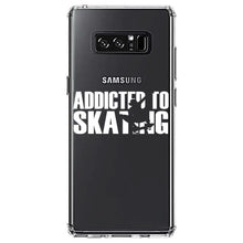 DistinctInk® Clear Shockproof Hybrid Case for Apple iPhone / Samsung Galaxy / Google Pixel - Addicted to Skating