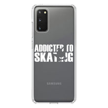 DistinctInk® Clear Shockproof Hybrid Case for Apple iPhone / Samsung Galaxy / Google Pixel - Addicted to Skating