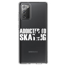 DistinctInk® Clear Shockproof Hybrid Case for Apple iPhone / Samsung Galaxy / Google Pixel - Addicted to Skating
