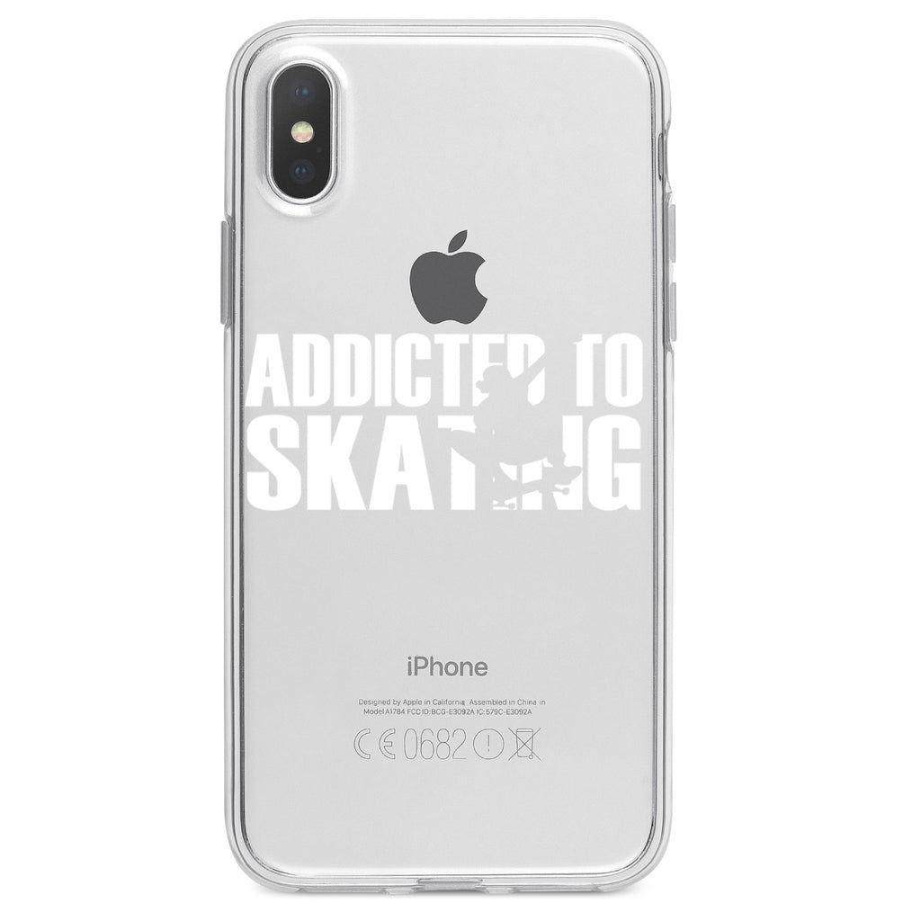 Addicted to Skating Clear Shockproof iPhone Case, view 4