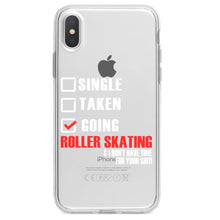 DistinctInk® Clear Shockproof Hybrid Case for Apple iPhone / Samsung Galaxy / Google Pixel - Single Taken Going Roller Skating
