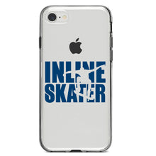 DistinctInk® Clear Shockproof Hybrid Case for Apple iPhone / Samsung Galaxy / Google Pixel - Inline Skater - Skating