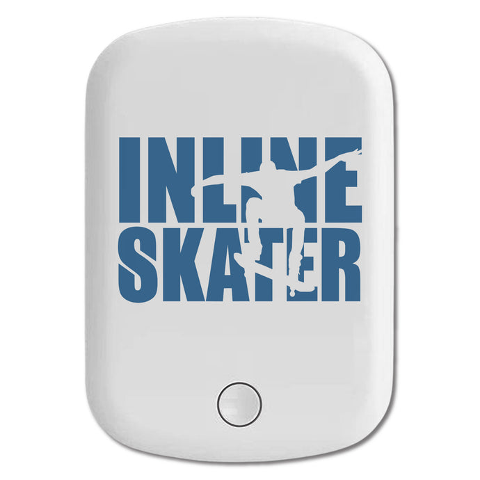 DistinctInk Magnetic Battery Pack, Wireless Portable Charger with USB-C Cable, Compatible with MagSafe iPhone 14 / 13 / 12 Series - Inline Skater - Skating
