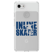 DistinctInk® Clear Shockproof Hybrid Case for Apple iPhone / Samsung Galaxy / Google Pixel - Inline Skater - Skating