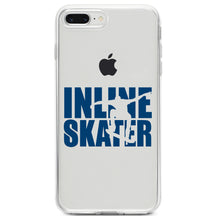 DistinctInk® Clear Shockproof Hybrid Case for Apple iPhone / Samsung Galaxy / Google Pixel - Inline Skater - Skating