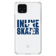 DistinctInk® Clear Shockproof Hybrid Case for Apple iPhone / Samsung Galaxy / Google Pixel - Inline Skater - Skating