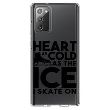 DistinctInk® Clear Shockproof Hybrid Case for Apple iPhone / Samsung Galaxy / Google Pixel - Heart as Cold as the Ice I Skate On