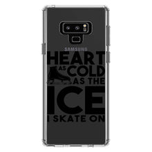 DistinctInk® Clear Shockproof Hybrid Case for Apple iPhone / Samsung Galaxy / Google Pixel - Heart as Cold as the Ice I Skate On