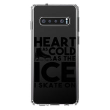 DistinctInk® Clear Shockproof Hybrid Case for Apple iPhone / Samsung Galaxy / Google Pixel - Heart as Cold as the Ice I Skate On