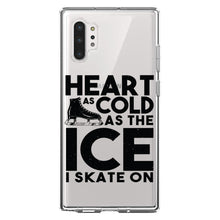 DistinctInk® Clear Shockproof Hybrid Case for Apple iPhone / Samsung Galaxy / Google Pixel - Heart as Cold as the Ice I Skate On