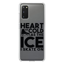 DistinctInk® Clear Shockproof Hybrid Case for Apple iPhone / Samsung Galaxy / Google Pixel - Heart as Cold as the Ice I Skate On