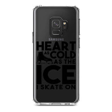 DistinctInk® Clear Shockproof Hybrid Case for Apple iPhone / Samsung Galaxy / Google Pixel - Heart as Cold as the Ice I Skate On