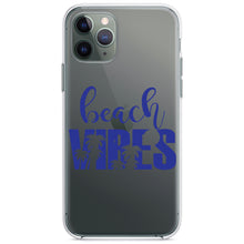 DistinctInk® Clear Shockproof Hybrid Case for Apple iPhone / Samsung Galaxy / Google Pixel - Beach Vibes
