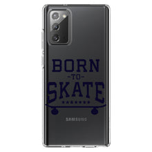 DistinctInk® Clear Shockproof Hybrid Case for Apple iPhone / Samsung Galaxy / Google Pixel - Born to Skate - Skating