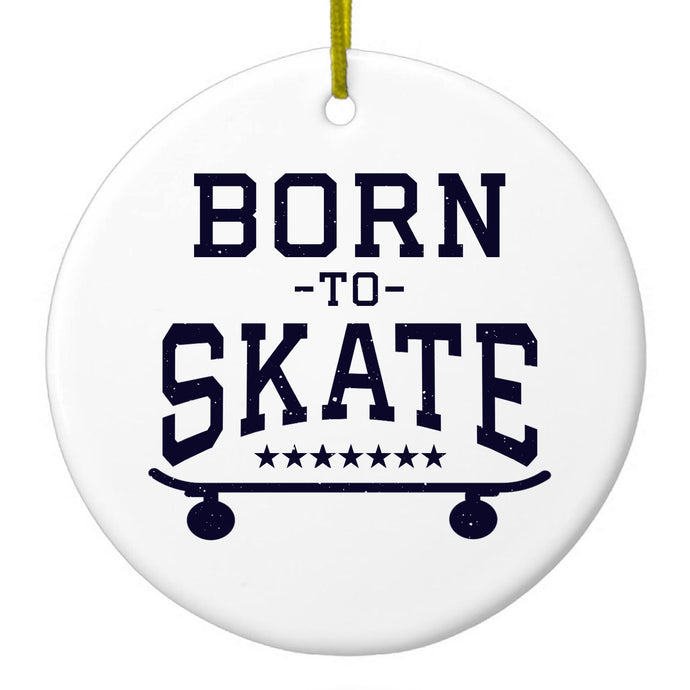 Skating Ceramic Ornament