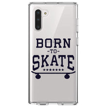 DistinctInk® Clear Shockproof Hybrid Case for Apple iPhone / Samsung Galaxy / Google Pixel - Born to Skate - Skating