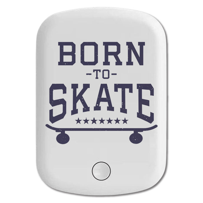 DistinctInk Magnetic Battery Pack, Wireless Portable Charger with USB-C Cable, Compatible with MagSafe iPhone 14 / 13 / 12 Series - Born to Skate - Skating