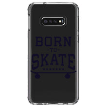 DistinctInk® Clear Shockproof Hybrid Case for Apple iPhone / Samsung Galaxy / Google Pixel - Born to Skate - Skating