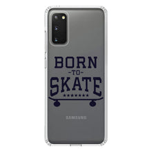 DistinctInk® Clear Shockproof Hybrid Case for Apple iPhone / Samsung Galaxy / Google Pixel - Born to Skate - Skating