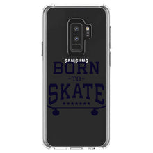 DistinctInk® Clear Shockproof Hybrid Case for Apple iPhone / Samsung Galaxy / Google Pixel - Born to Skate - Skating