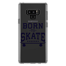 DistinctInk® Clear Shockproof Hybrid Case for Apple iPhone / Samsung Galaxy / Google Pixel - Born to Skate - Skating