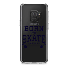DistinctInk® Clear Shockproof Hybrid Case for Apple iPhone / Samsung Galaxy / Google Pixel - Born to Skate - Skating