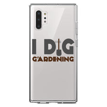 DistinctInk® Clear Shockproof Hybrid Case for Apple iPhone / Samsung Galaxy / Google Pixel - I Dig Gardening