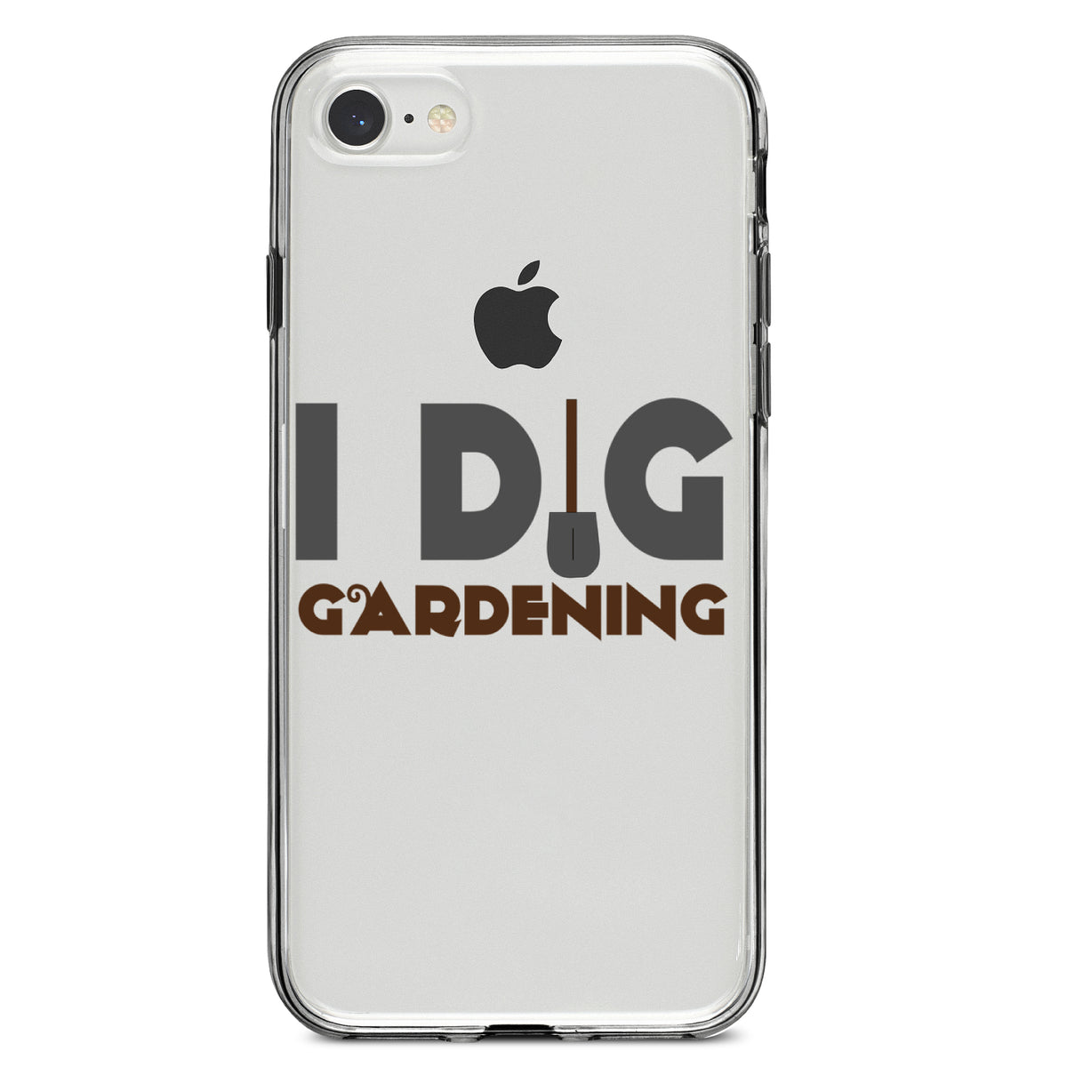 I Dig Gardening Clear Shockproof iPhone Case, view 5