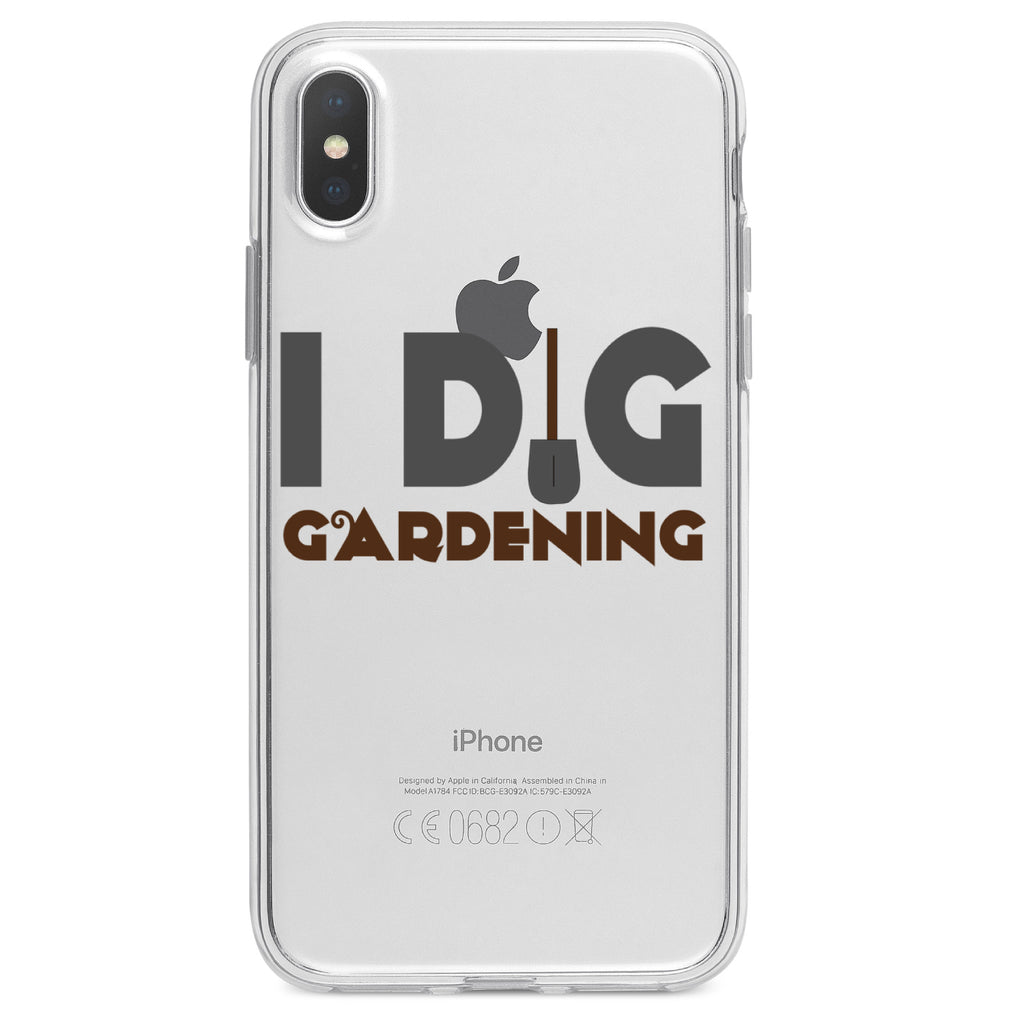 I Dig Gardening Clear Shockproof iPhone Case, view 2