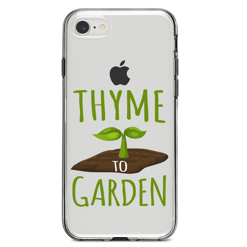 Thyme to Garden Clear Shockproof iPhone Case, view 5