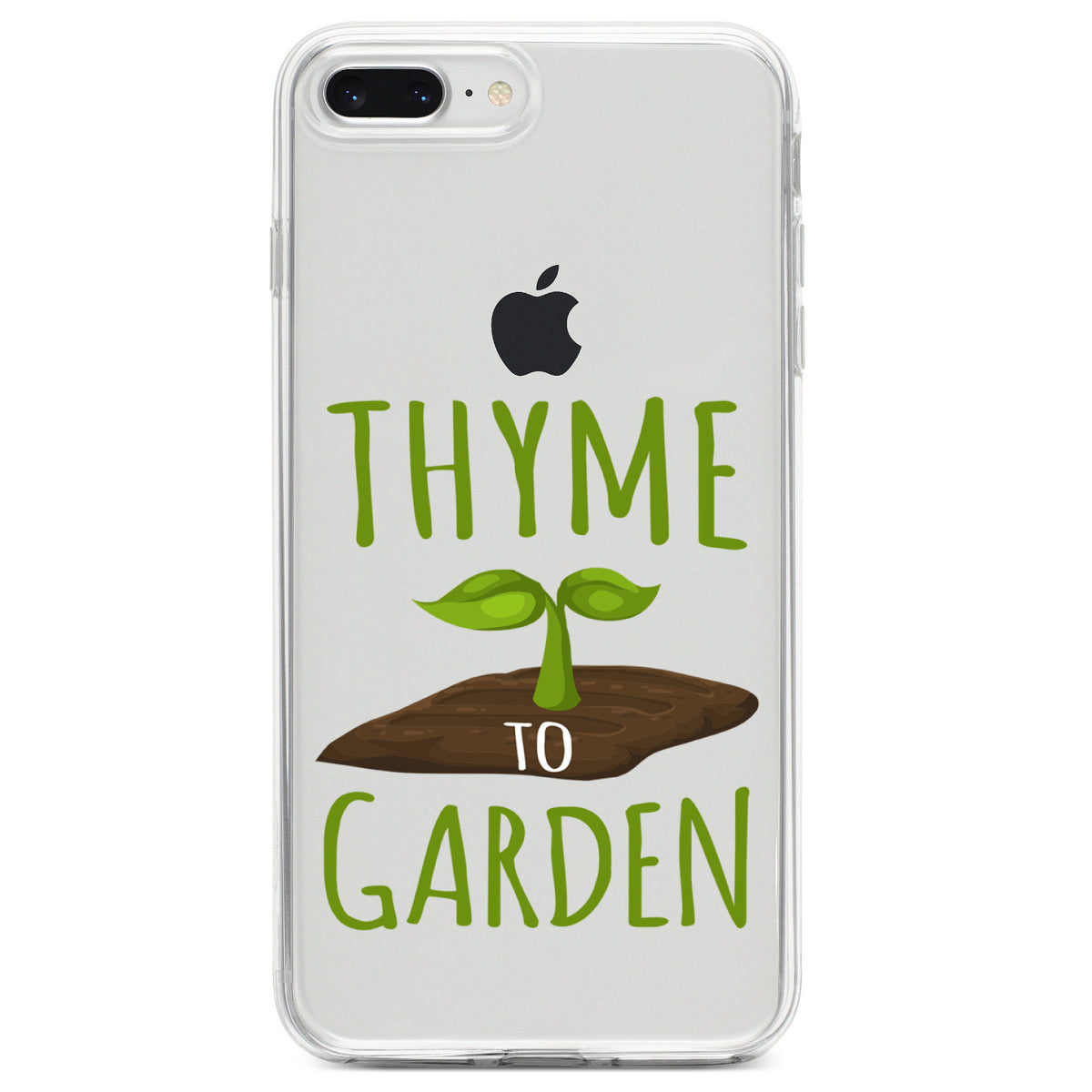 Thyme to Garden Clear Shockproof iPhone Case, view 6
