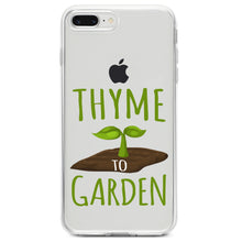 DistinctInk® Clear Shockproof Hybrid Case for Apple iPhone / Samsung Galaxy / Google Pixel - Thyme to Garden