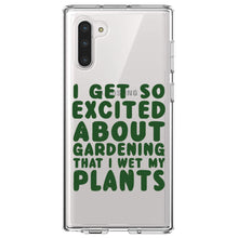 DistinctInk® Clear Shockproof Hybrid Case for Apple iPhone / Samsung Galaxy / Google Pixel - I Get So Exciting About Gardening I Wet My PLANTS