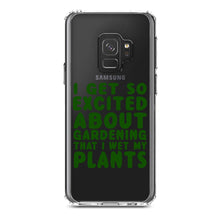 DistinctInk® Clear Shockproof Hybrid Case for Apple iPhone / Samsung Galaxy / Google Pixel - I Get So Exciting About Gardening I Wet My PLANTS