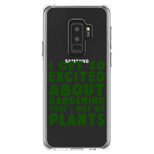 DistinctInk® Clear Shockproof Hybrid Case for Apple iPhone / Samsung Galaxy / Google Pixel - I Get So Exciting About Gardening I Wet My PLANTS