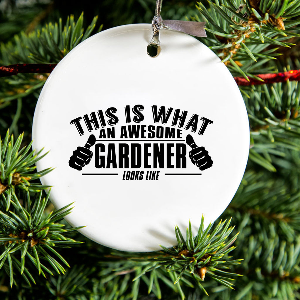 This is What an Awesome Gardener Looks Like Ceramic Ornament, view 2