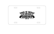 DistinctInk Custom Aluminum Decorative Vanity Front License Plate - This is What an Awesome Gardener Looks Like