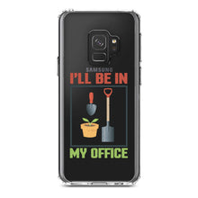 DistinctInk® Clear Shockproof Hybrid Case for Apple iPhone / Samsung Galaxy / Google Pixel - I'll be in My Office - Gardening