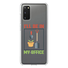DistinctInk® Clear Shockproof Hybrid Case for Apple iPhone / Samsung Galaxy / Google Pixel - I'll be in My Office - Gardening