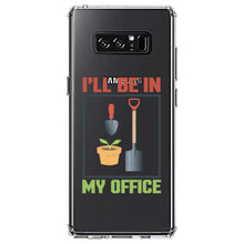 DistinctInk® Clear Shockproof Hybrid Case for Apple iPhone / Samsung Galaxy / Google Pixel - I'll be in My Office - Gardening