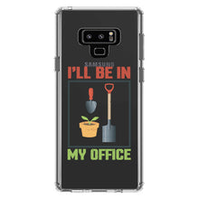 DistinctInk® Clear Shockproof Hybrid Case for Apple iPhone / Samsung Galaxy / Google Pixel - I'll be in My Office - Gardening
