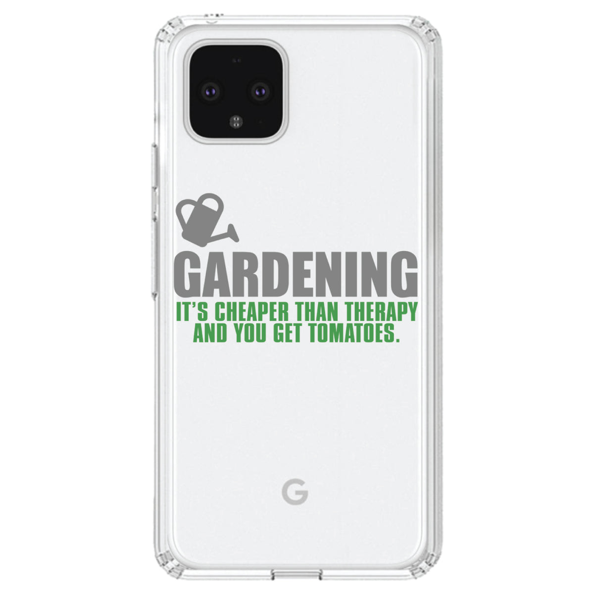 Gardening, Cheaper Than Therapy & You Get Tomatoes Clear Shockproof iPhone Case, view 24