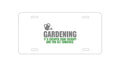 Custom Aluminum Decorative Vanity Front License Plate - Gardening - Cheaper Than Therapy & You Get Tomatoes
