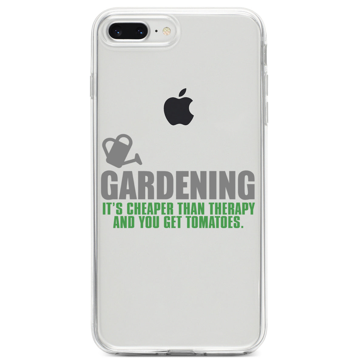 Gardening, Cheaper Than Therapy & You Get Tomatoes Clear Shockproof iPhone Case, view 6