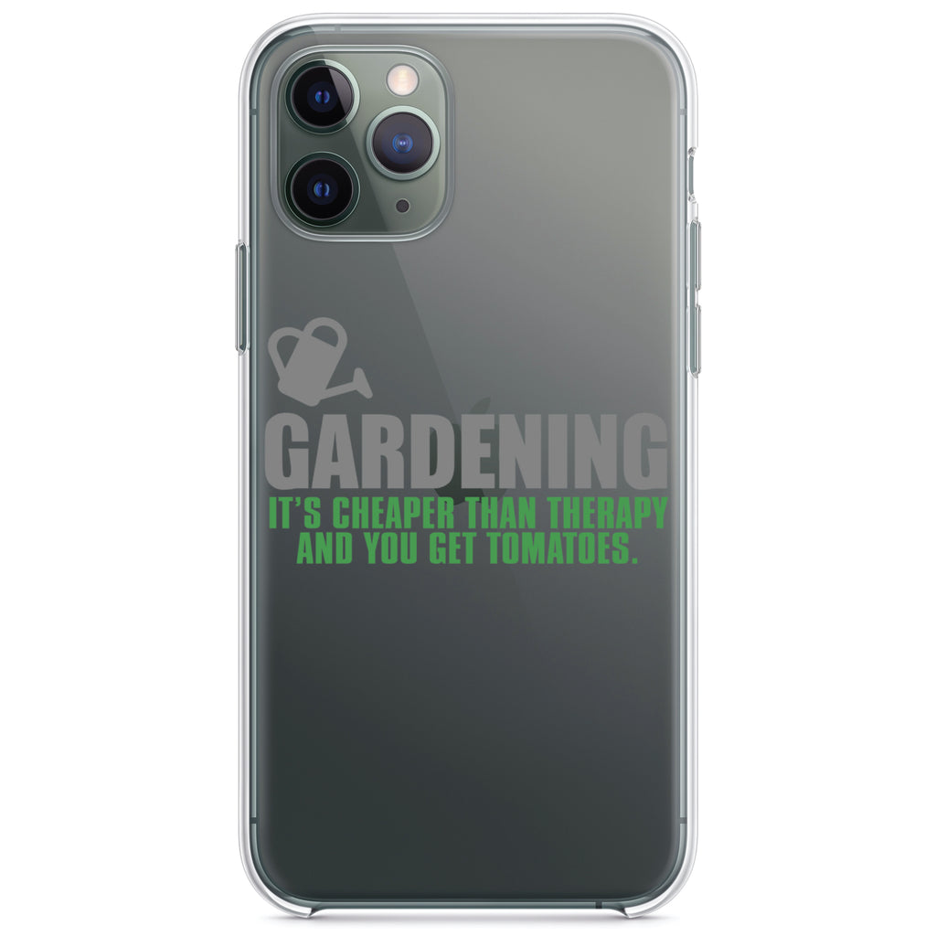 Gardening, Cheaper Than Therapy & You Get Tomatoes Clear Shockproof iPhone Case