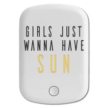 DistinctInk Magnetic Battery Pack, Wireless Portable Charger with USB-C Cable, Compatible with MagSafe iPhone 14 / 13 / 12 Series - Girls Just Wanna Have Sun