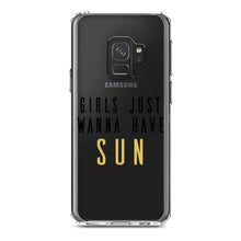 DistinctInk® Clear Shockproof Hybrid Case for Apple iPhone / Samsung Galaxy / Google Pixel - Girls Just Wanna Have Sun