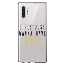 DistinctInk® Clear Shockproof Hybrid Case for Apple iPhone / Samsung Galaxy / Google Pixel - Girls Just Wanna Have Sun
