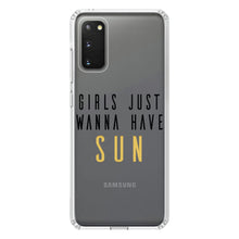 DistinctInk® Clear Shockproof Hybrid Case for Apple iPhone / Samsung Galaxy / Google Pixel - Girls Just Wanna Have Sun